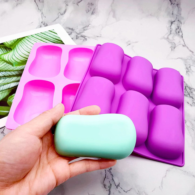 Silicone Mold For Soap Making Supplies Basic Plain Bath Bomb Oval Lotion  Bars Handmade Cake Jelly Dessert Baking Tray Kitchen - AliExpress